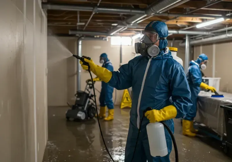 Basement Sanitization and Antimicrobial Treatment process in Bridgewater, MA